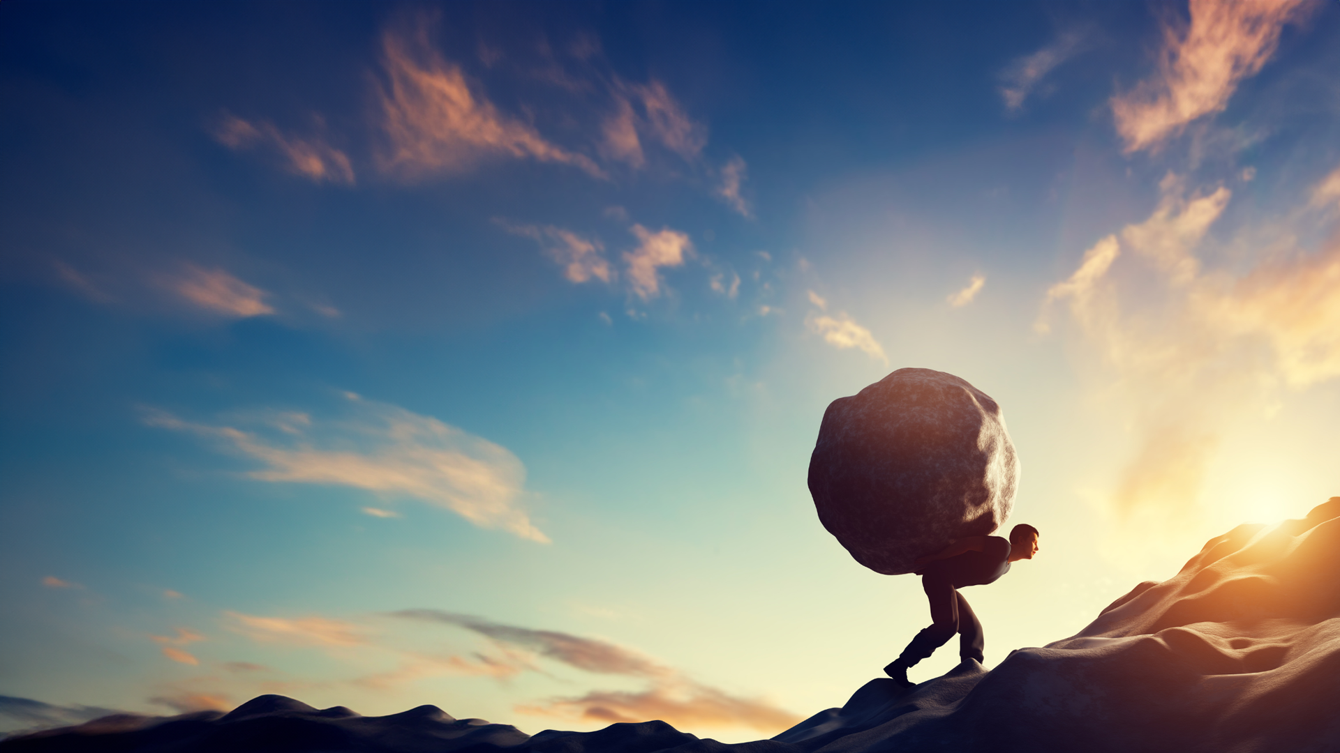 Small business owner carrying the weight of daily operations