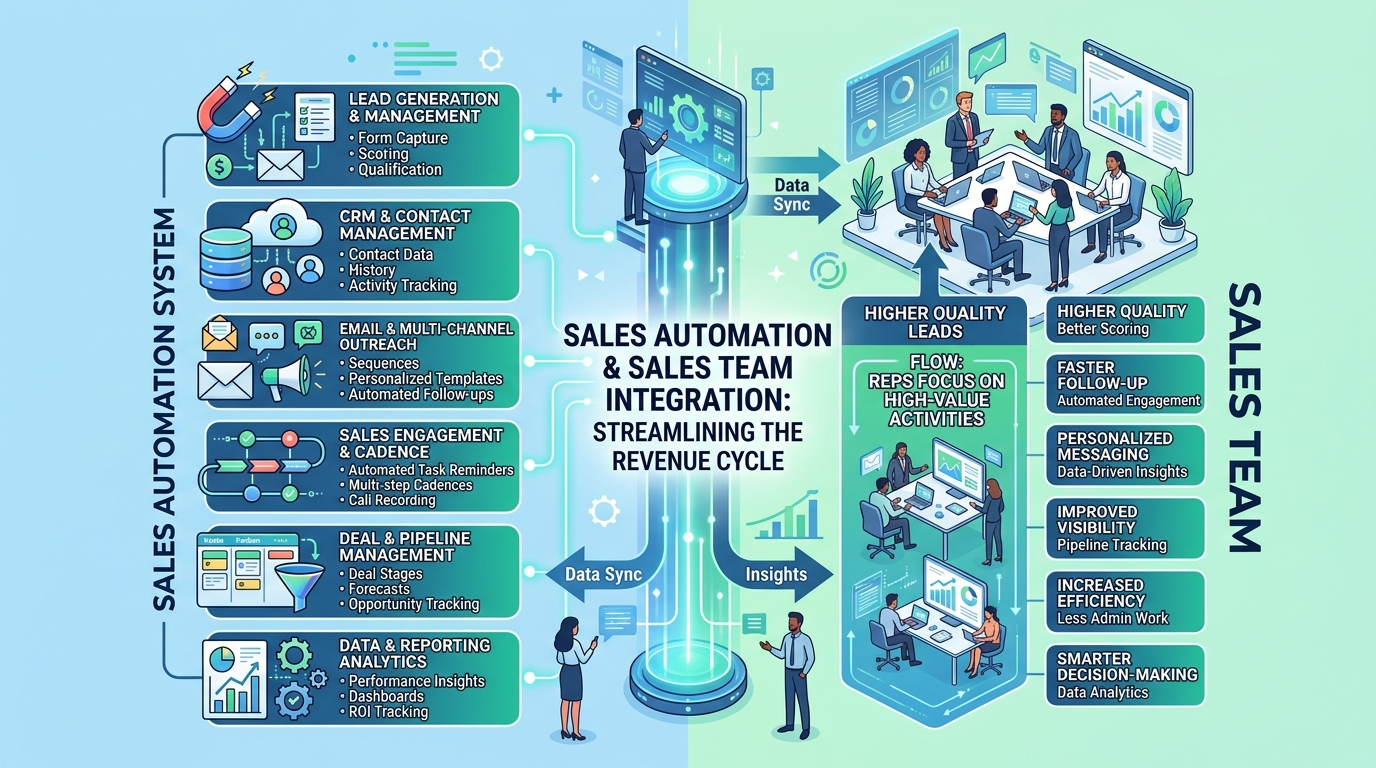 Sales automation and a managed team working leads together
