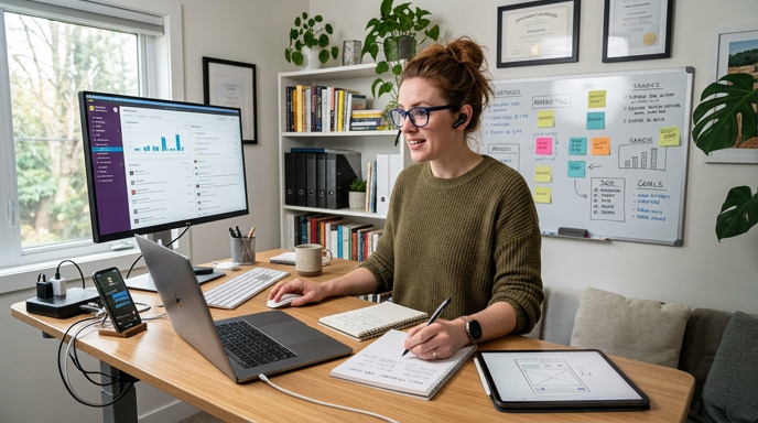 Solo founder juggling multiple tasks and roles at once