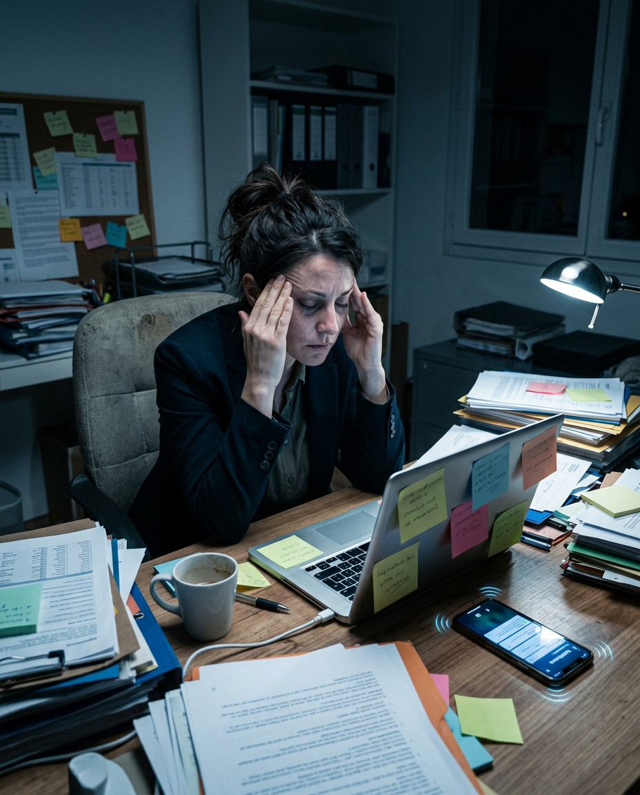 Overwhelmed business owner